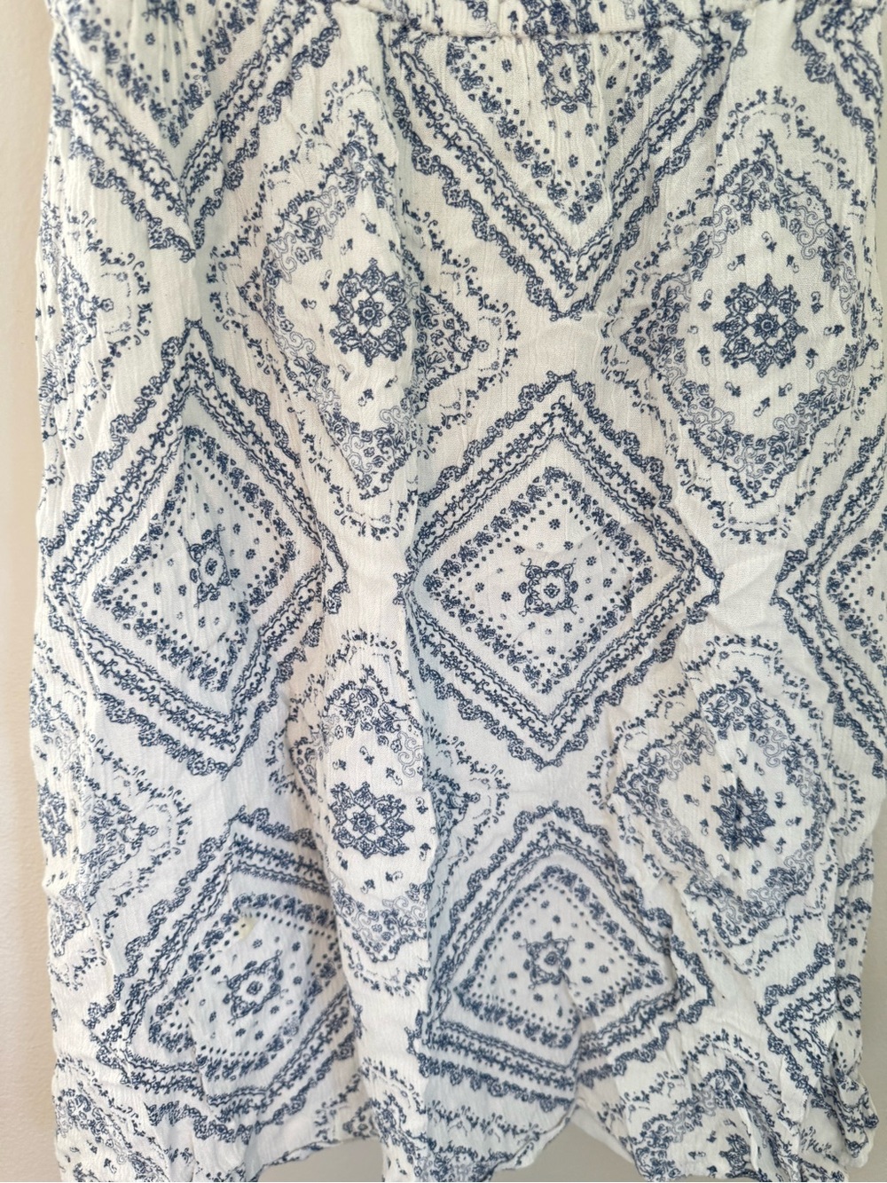 Confess Collection White & Blue Ruffle Off The Shoulder Sundress - Picture 7 of 8